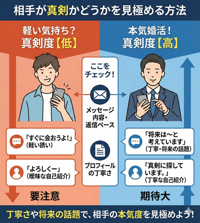 相手が真剣かどうかを見極める方法