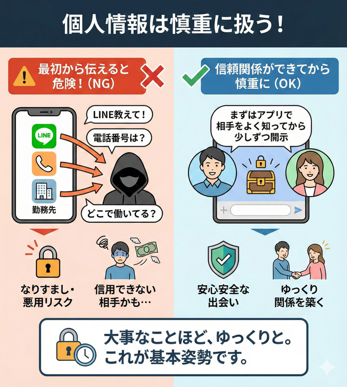 個人情報は慎重に扱う